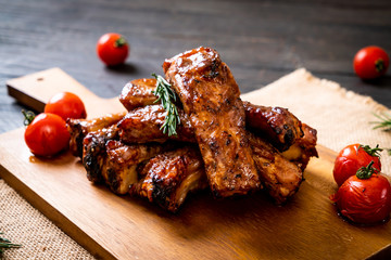 grilled barbecue ribs pork © topntp