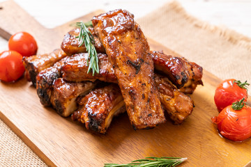 grilled barbecue ribs pork