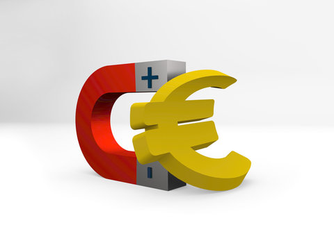 euro symbol, illustration  of euro money