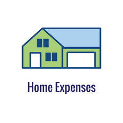 Financial Emergency Fund Icons  - Home or House, Car or Vehicle Damage, Job Loss or Unemployment, and Hospital / Medical Bills