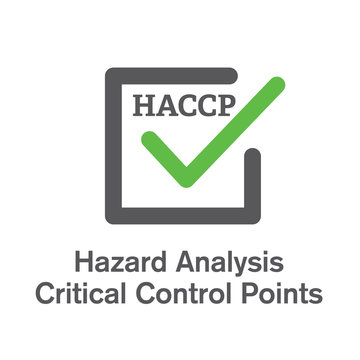 HACCP - Hazard Analysis Critical Control Points icon with award or checkmark