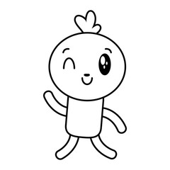 Obraz premium kawaii cartoon doll character