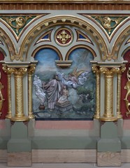Abraham's sacrifice of Isaac altarpiece on the altar of the Sacred Heart of Jesus in the church of...