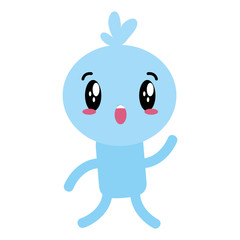 kawaii cartoon doll character