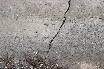 Asphalt crack fracture wet surface texture