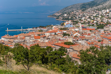 Fototapeta na wymiar Blick auf Senj in Kroatien