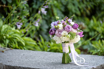 Wedding bouquet. Beautiful wedding bouquet with fresh flowers