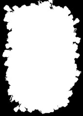 Abstract Decorative Black & White Photo Frame. Type Text Inside, Use as Overlay or for Layer / Clipping Mask