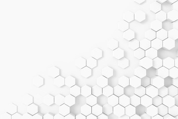 Abstract background of hexagon. 3D rendering.