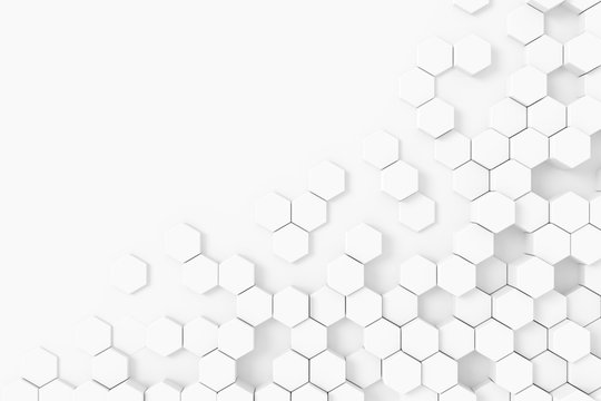 Abstract background of hexagon. 3D rendering. © dekzer007