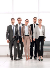 in full growth.a group of successful business people.