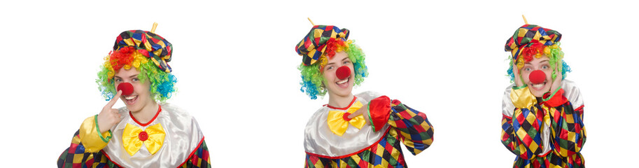 Clown isolated on the white background