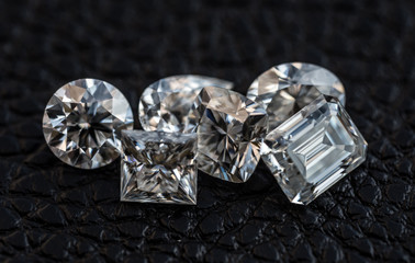 Diamonds on Black Background