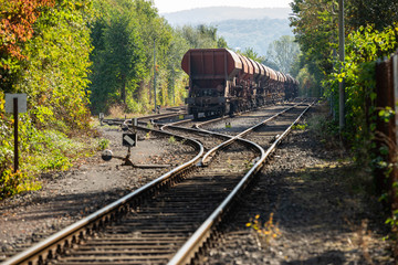 Güterwaggons auf Abstellgleis