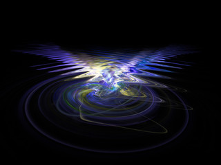 Abstract musical background, music, dance and sound waves in perspective.