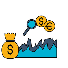 money bag diagram exchange stock market