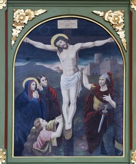 12th Stations of the Cross, Jesus dies on the cross, church of Saint Matthew in Stitar, Croatia 