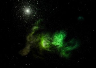 Fototapeta premium Star field in space and a nebulae. 3D rendering
