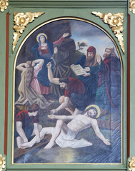 11th Stations of the Cross, Crucifixion, church of Saint Matthew in Stitar, Croatia