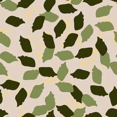 Fototapeta premium Forest camouflage of various shades of green, beige and yellow colors