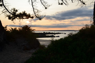 coucher de soleil sur la plage