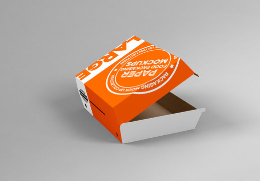 Paper Clamshell Box Packaging Mockup Stock Template Adobe Stock