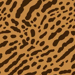 Deurstickers Bruin Cheetah of ocelot naadloos patroon. Naadloze dierenprint