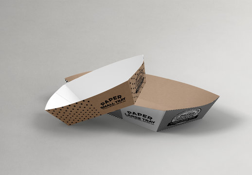 Paper Trays Packaging Mockup