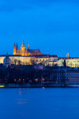 Prague Castle with Charles bridge, Prague, Czech Republic