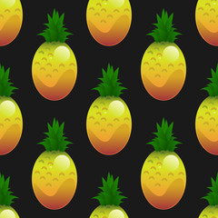 Pineapple seamless pattern