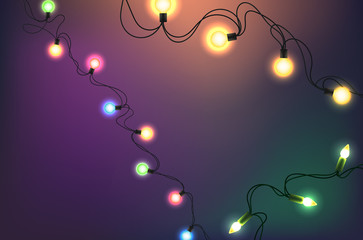 Naklejka premium Glowing lights vector clipart