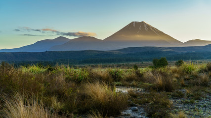 Cone volcano,sunrise,Mount Ngauruhoe,New Zealand 27