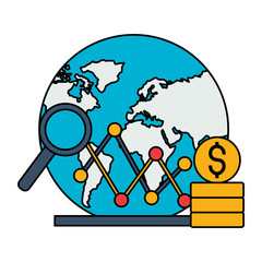 world stock market chart dollar
