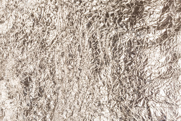 crumpled silver foil abstract background image