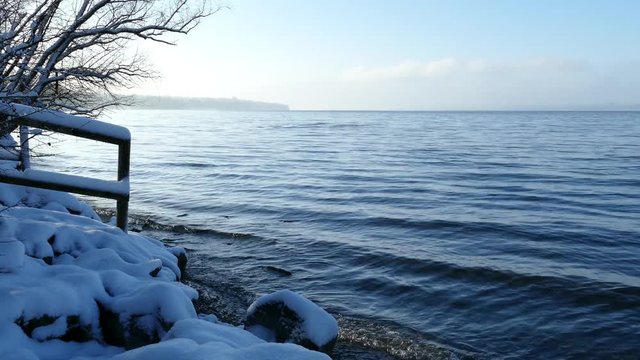 Winter am Ammersee, Bayern, 