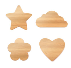 Set Of Wooden Decoration.