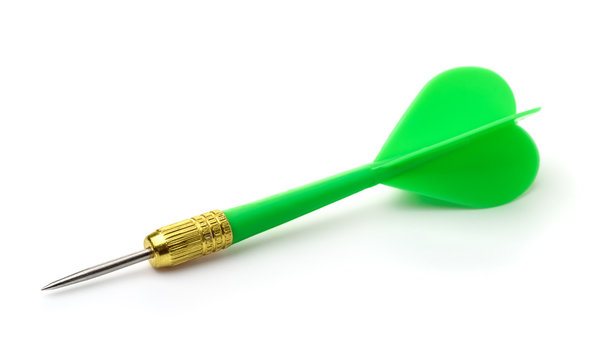 Green plastic darts arrow