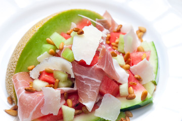 salad with galia melon