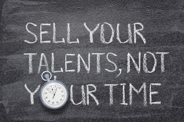 sell talents, not time watch