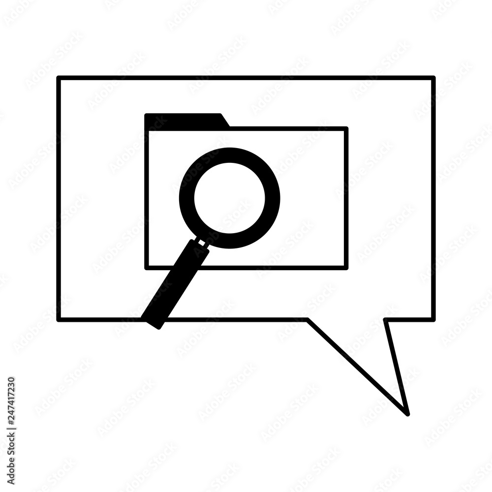 Poster speech bubble folder file analysis