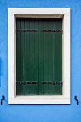 Green Door in Burano Italy by Skip Weeks