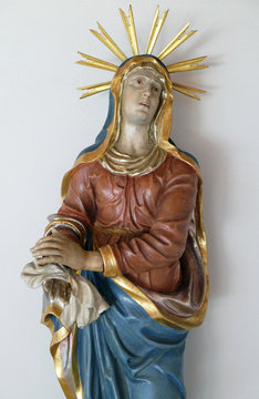 Virgin Mary, church of St. John in Piflas, Germany 