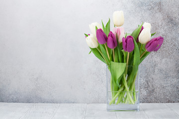 Colorful tulips flower bouquet