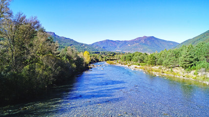 Paisaje de Aínsa, Sobrarbe, Huesca, España