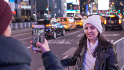 Two friends travel to New York for sightseeing