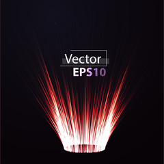 Vector illustration of a burst of abstract lines bright in the center. © Juli Rose