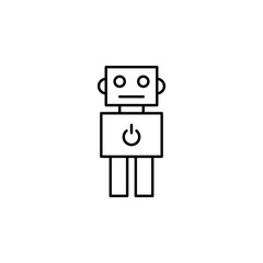 robot outline icon. Signs and symbols can be used for web, logo, mobile app, UI, UX