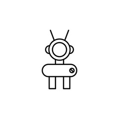 robot, baby outline icon. Signs and symbols can be used for web, logo, mobile app, UI, UX