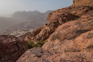 Obraz premium View of rocks in Petra, Jordan 