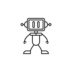 robot, boy outline icon. Signs and symbols can be used for web, logo, mobile app, UI, UX